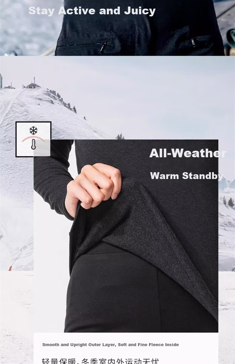 DECATHLON Men's Autumn Long Johns, Quick-Drying, for Running And Skiing, OVW1 Black, Size L, 2456165 2