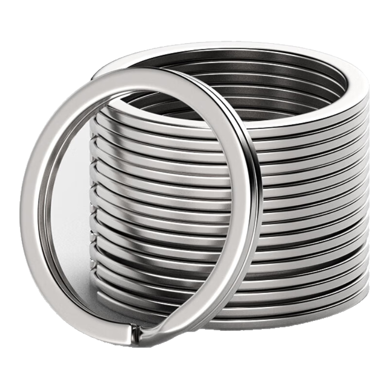 Laiben Stainless Steel Key Ring, Flat Key Ring for Car Keys, Round Large And Small Flat Rings, Thickened Accessories