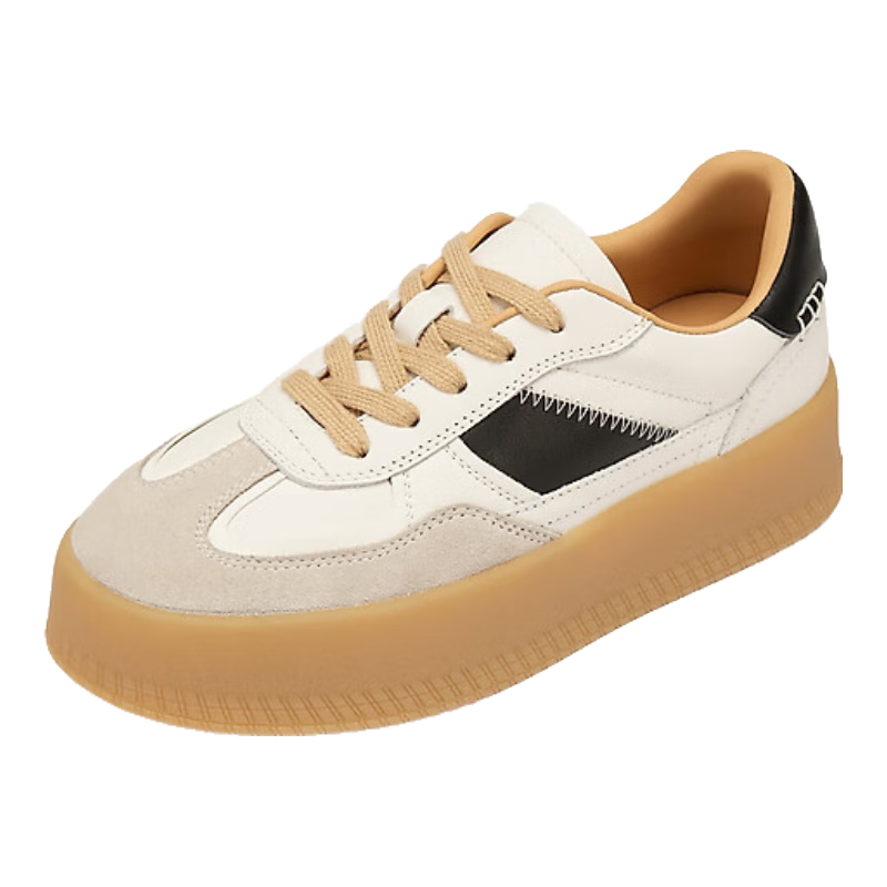 73Hours Celebrity-Inspired Women's Shoes, New Casual Style for Travel, Color-Block Platform Round-Toe Dexun Shoes, Fashionable