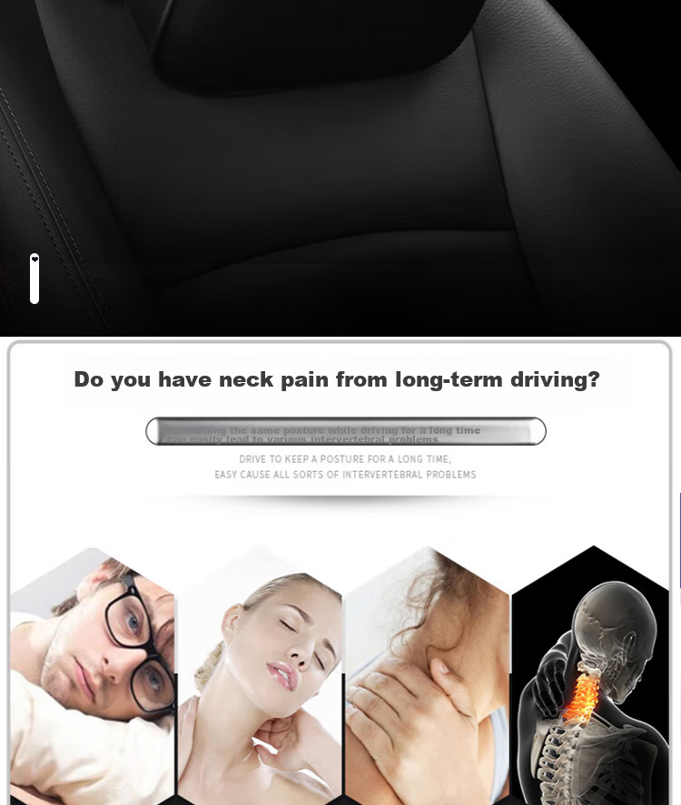 Jiubai Car Headrest, Space Memory Foam Headrest, Car Cushion, Neck Support Pillow, Black 2