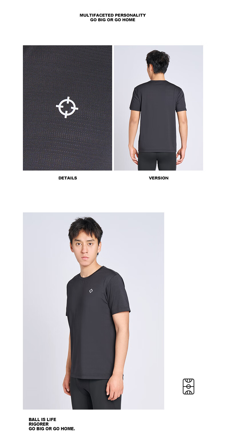 RIGORER Men's Athletic Short-Sleeve T-Shirt, Summer Outdoor Breathable Quick-Dry Running Tee, Men's Fitness Training Top 5