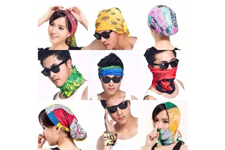 Adandyish Cycling Magic Headband, Unisex Sports Neck Gaiter Face Mask, Summer Sun Protection Head Cover, All-Season Neck Warmer, Ice Blue 3