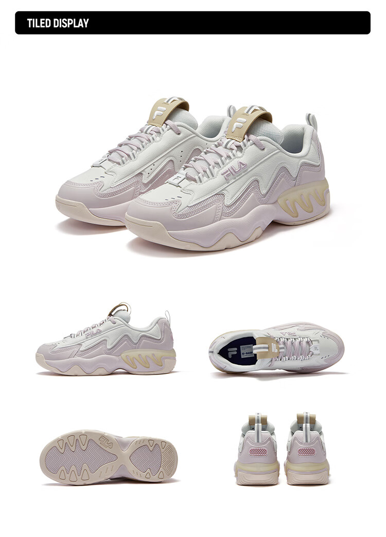FILA FUSION Women's Shock Electric Retro Basketball Sneakers Spring Sports Shoes 5