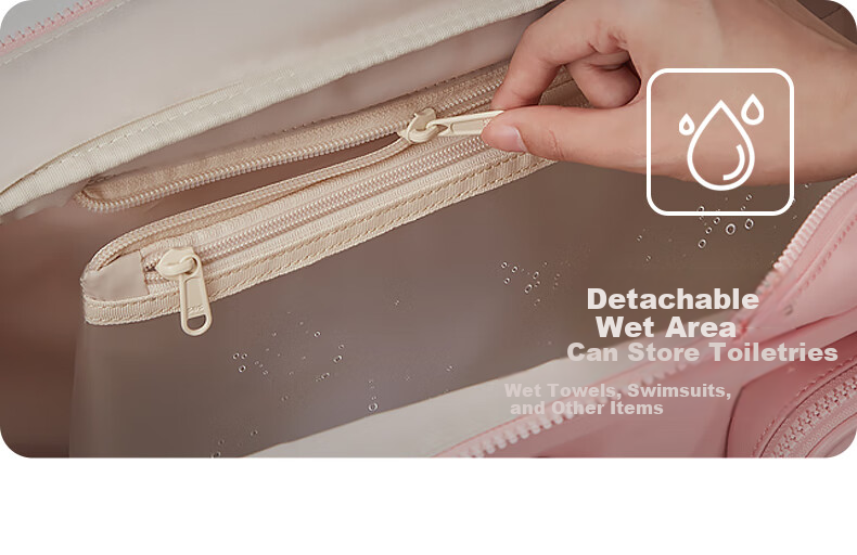 Aji Travel Bag for Women, Large Capacity Luggage Bag with Expandable Space, Suitable for Short Trips And Business Trips, Waterproof Storage, Dry-Wet Separation, Fitness Bag 40