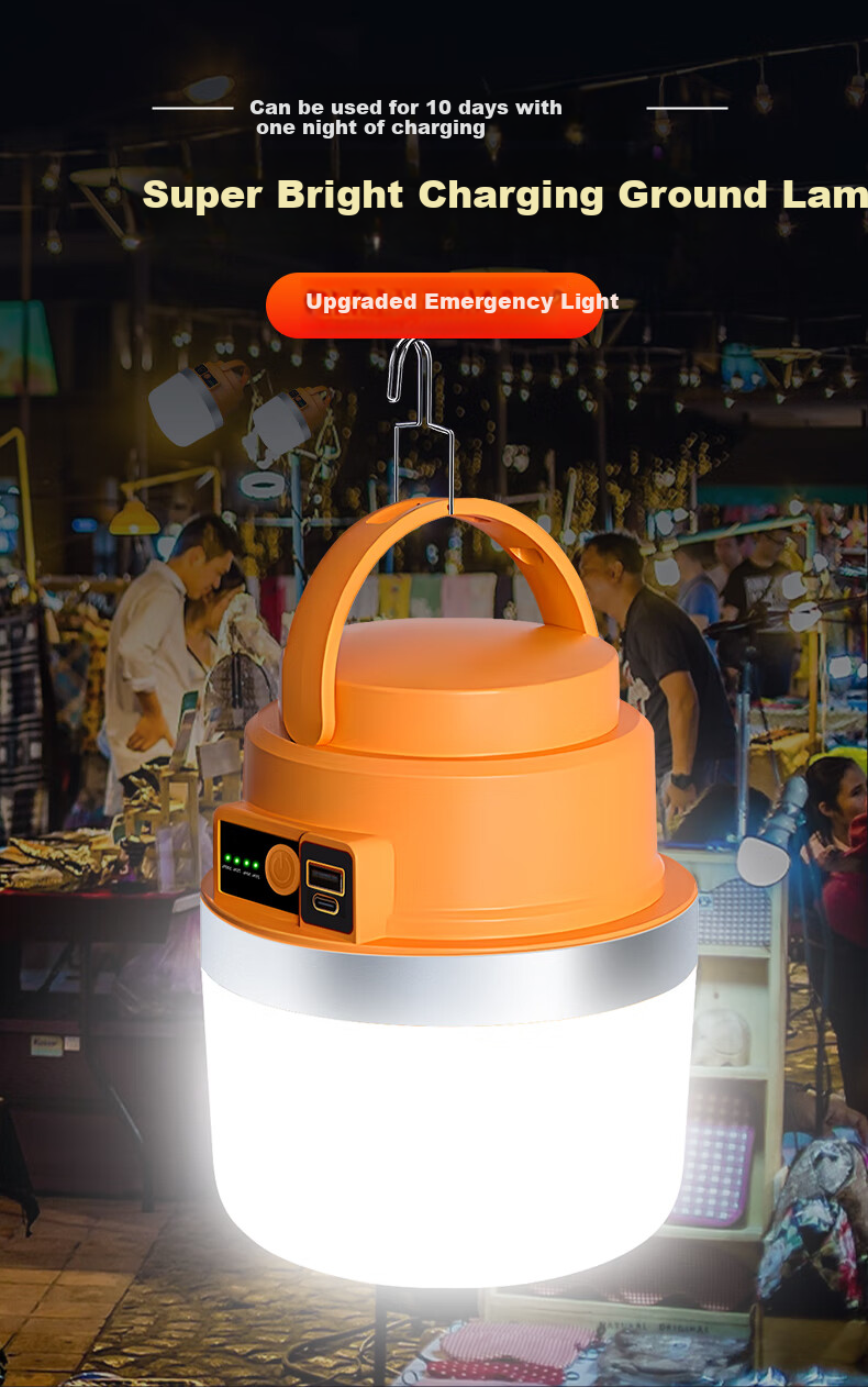 Heart LocK Rechargeable Illumination Lamp, Outdoor Camping Light, Ultra-Bright And Long-Lasting, Night Market Stall Light, Home Emergency Light Bulb for Power Outages 1