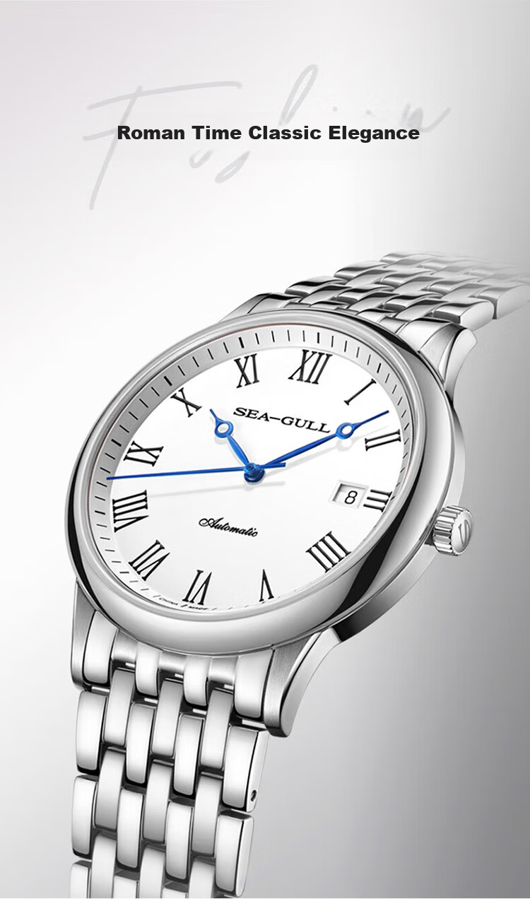 SEAGULL Automatic Mechanical Watch for Men, Simple Calendar Men's Watch, Birthday Gift for Men, National Watch 819.13.1054 11