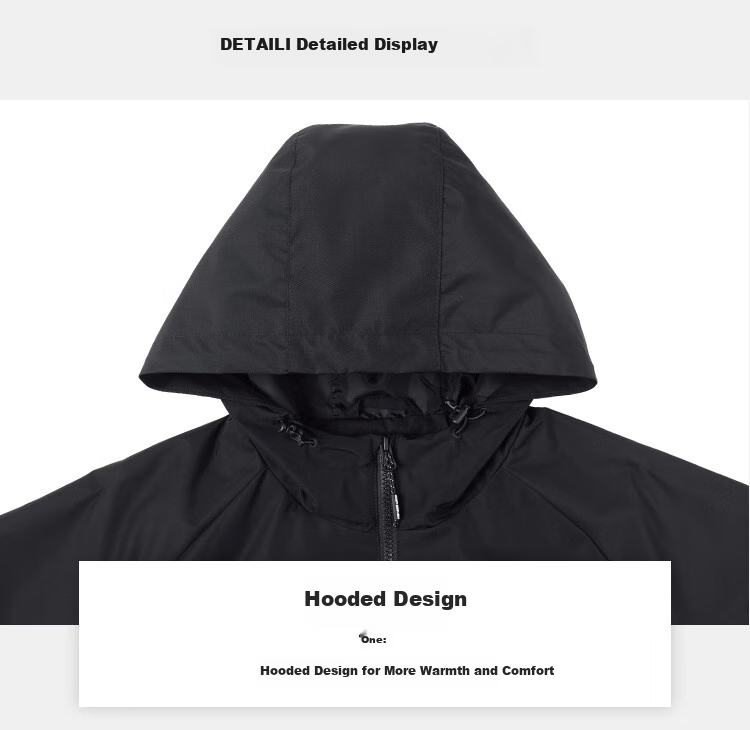 Pioneer Camp Men's Casual Jacket, Spring And Autumn Loose Hooded Top, Outdoor Sports Coat, Hiking Clothing, Black, L 9