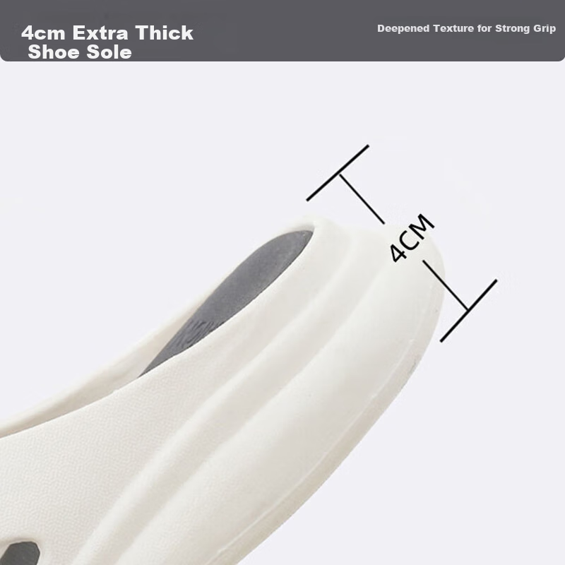 Langsha Slippers, Men's Outdoor Wear, Comfortable Slip-On Shoes, Women's Home Couple Style, Bathroom Closed-Toe Sandals, EVA Beach Sandals 13