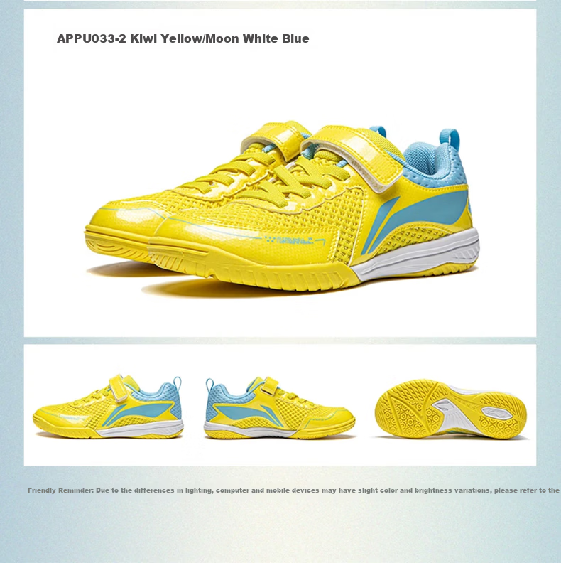Li-Ning Children's Table Tennis Shoes Qilin 3.0 Kids' Shoes Professional Training Non-Slip Badminton Shoes Sports Shoes for Boys And Girls, Size 35 5