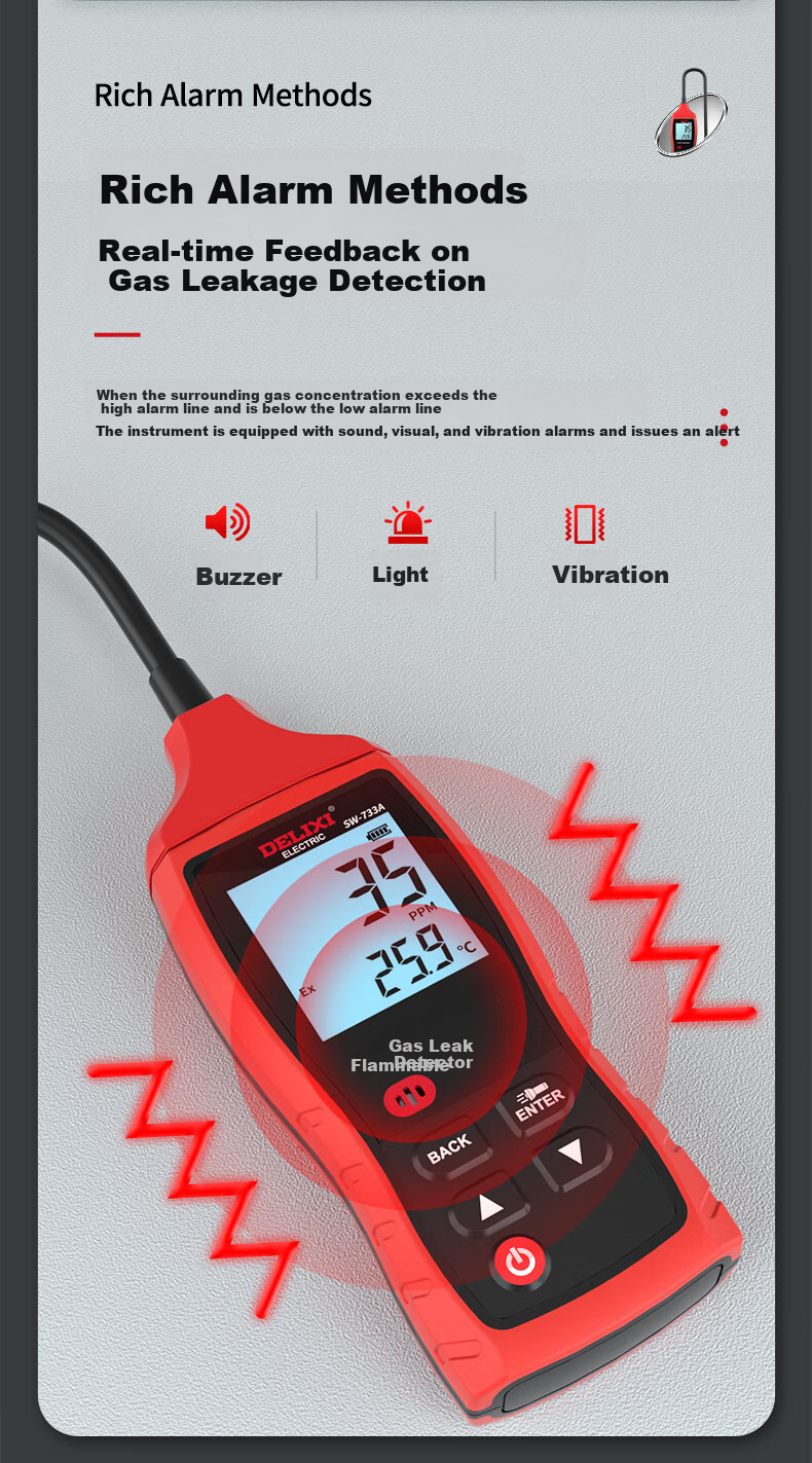 DELIXI ELECTRIC High-Precision Home Oxygen O2 Concentration Detector Air Oxygen Content Tester 7