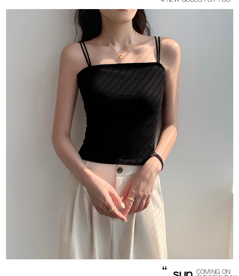 NOME Women's Camisole Tank Top with Built-In Bra Pads, Backless Design for Layering Or Outer Wear, White [Padded Version], Size S 9