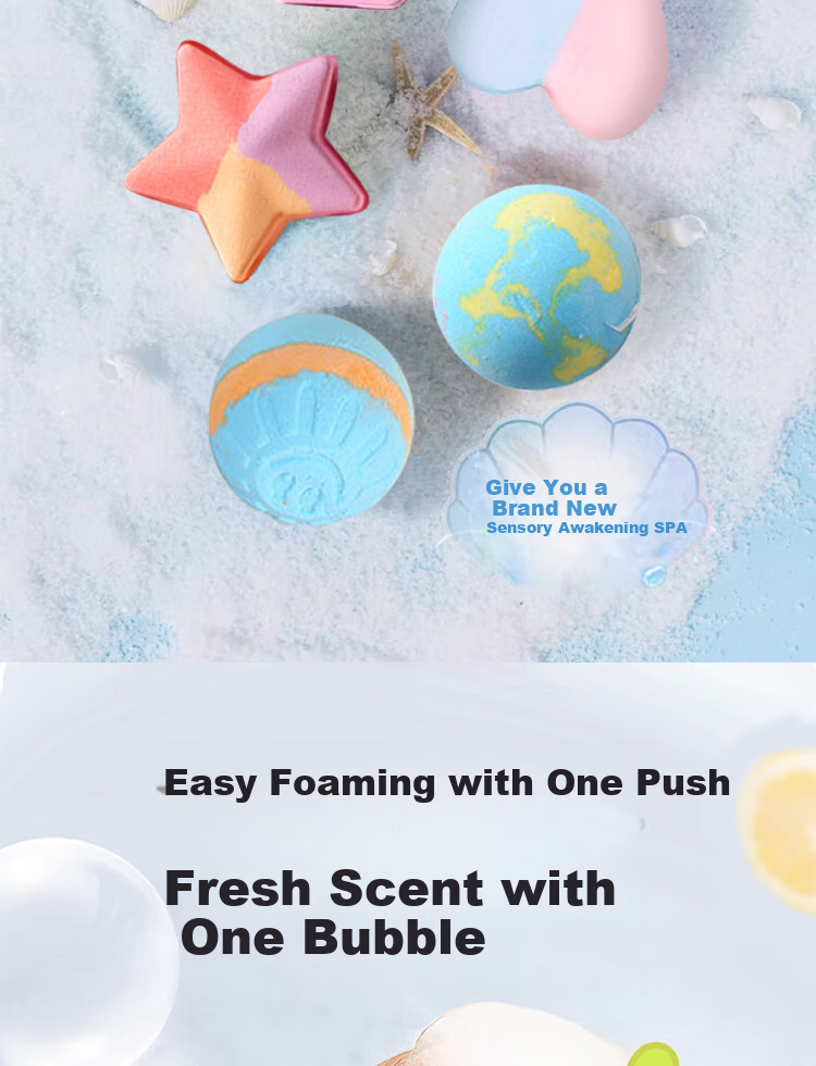 DOCTOR MA Children's Bath Bombs, Baby Bath Balls, Bubble Bath, Multi-Bubble Baby Bath Salt Balls, Pack of 6 2