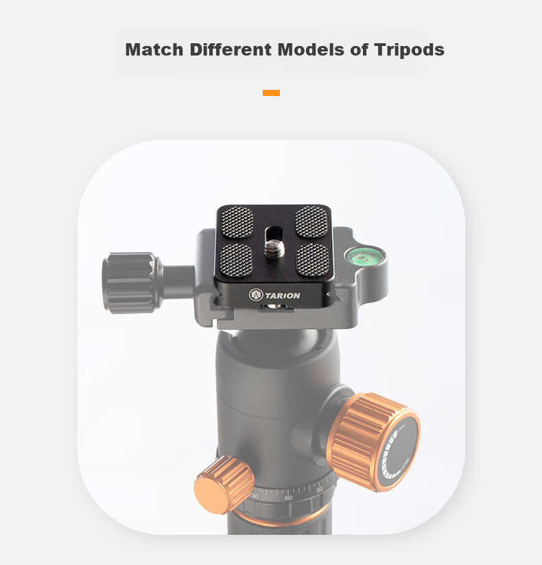TARION Tulinglong Quick Release Plate, Tripod Base Clamp, Quick Release Plate for DSLR Camera And Smartphone, PU50 3