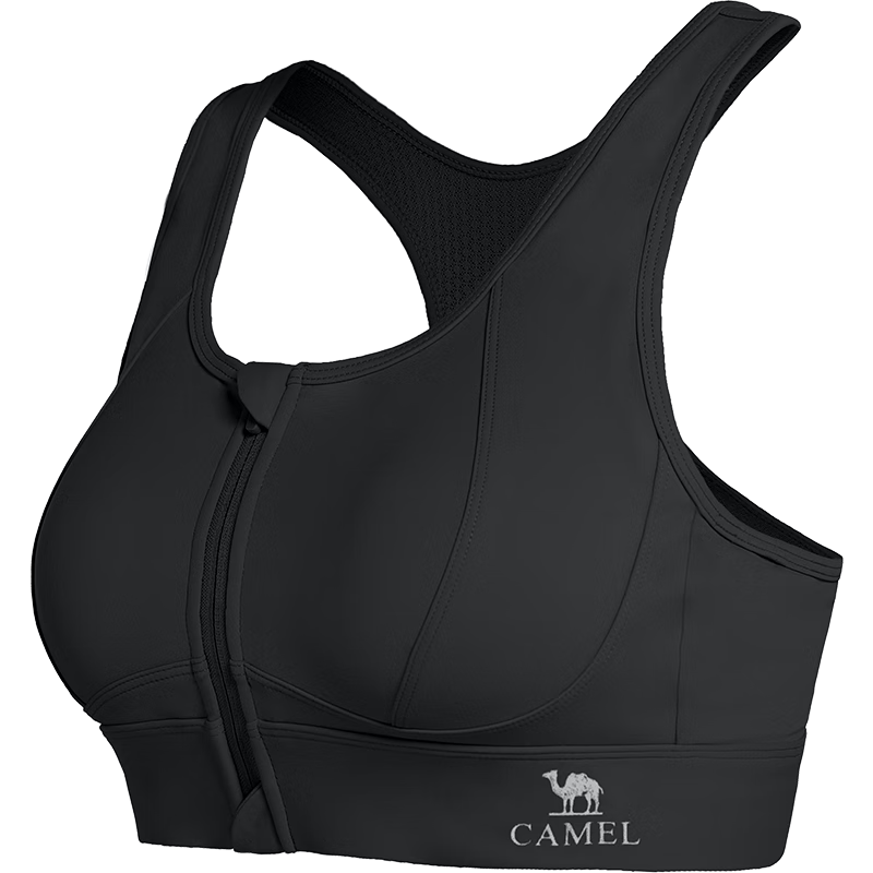 CAMEL Quick-Dry Sports Bra for Running And Fitness, One-Piece Tank Top Y25BAWL6003 Phantom Black L