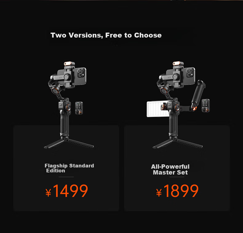 Hohem [Professional Grade | 9th Generation Stabilization] M7 Smartphone Stabilizer, Intelligent AI Precise Tracking, 360° Follow-Up, Orthogonal Three-Axis Anti-Shake Gimbal, Selfie Stick, Live Streaming And Vlog Tool 2