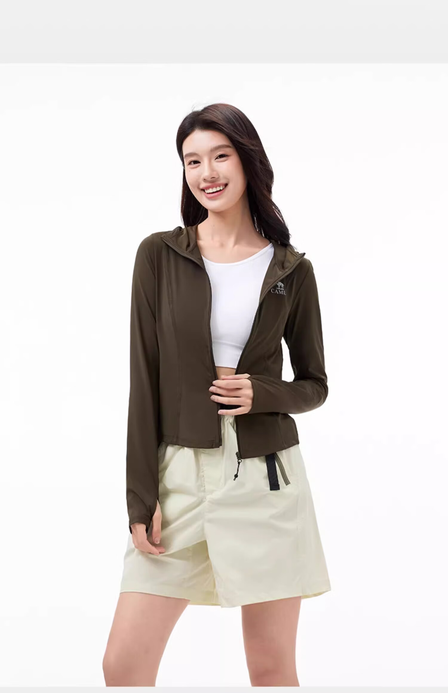 CAMEL Women's Slim Fit Outdoor Sun Protection Jacket Ice Cool Quick-Dry Original Yarn Sunproof Coat A25BAVV106 12