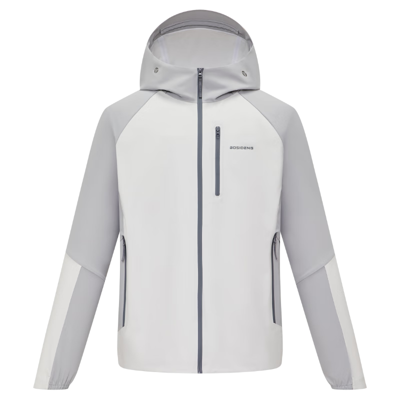 BOSIDENG Spring Summer Urban Lightweight Outdoor Men's Hooded Windproof Waterproof Sun Protection Softshell Functional Jacket