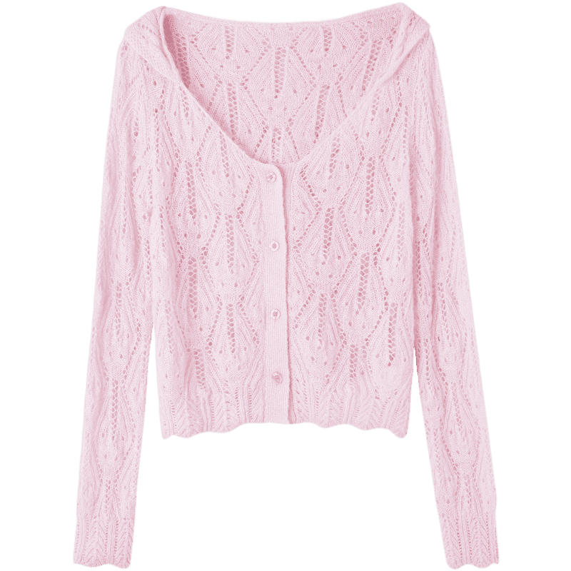 Mt [Containing Wool] Autumn Ladylike Cable Knit Cardigan Sweater, Comfortable, Concealing, Long-Sleeve Knitted Top for Wome
