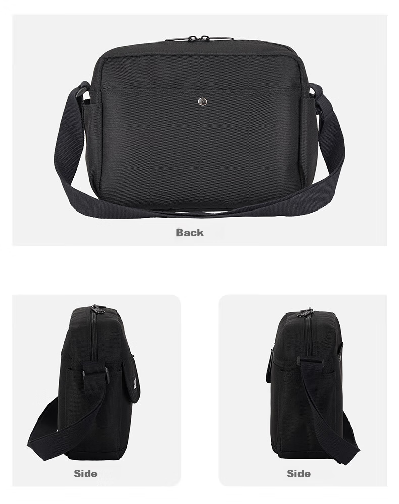 CAT Messenger Bag, Single Shoulder Crossbody Bag, 13-Inch IPad Bag, Commuter Outdoor Multi-Pocket Trendy Large Capacity, Black, 84557 10