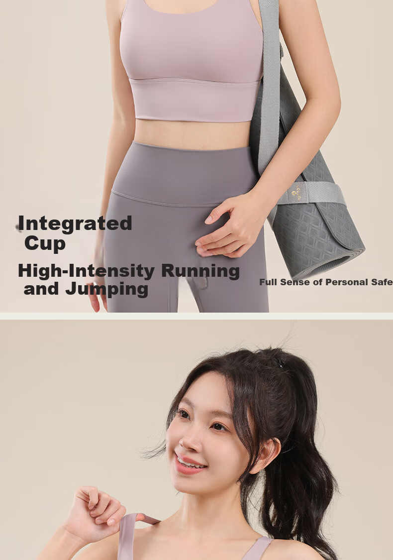 Ziyouxi Women's Sports Bra, New Style, Shock-Absorbing, Push-Up, for Running And High-Intensity Yoga, Jump Rope Fitness Vest, Top Bra 3