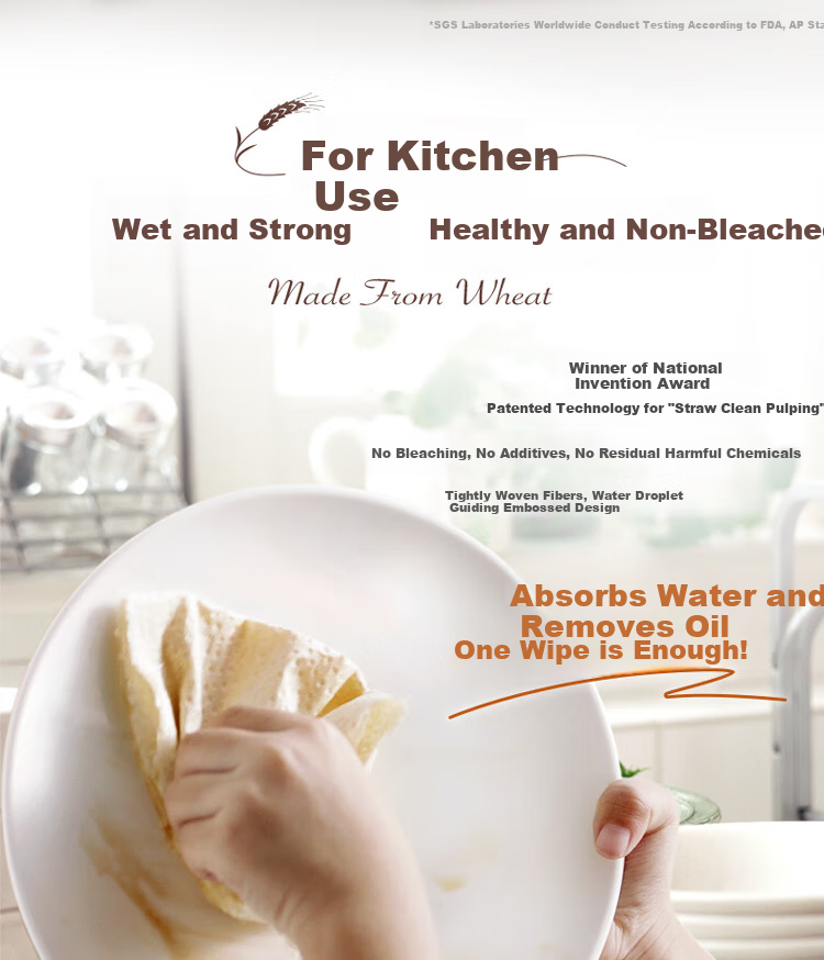 Quanlinbense Kitchen Paper Towels, 180 Sheets * 10 Rolls, Toilet Paper Rolls, Oil-Absorbing, Water-Absorbing, Food-Contact Cleaning, Stain-Removing, Gentle on Hands 8