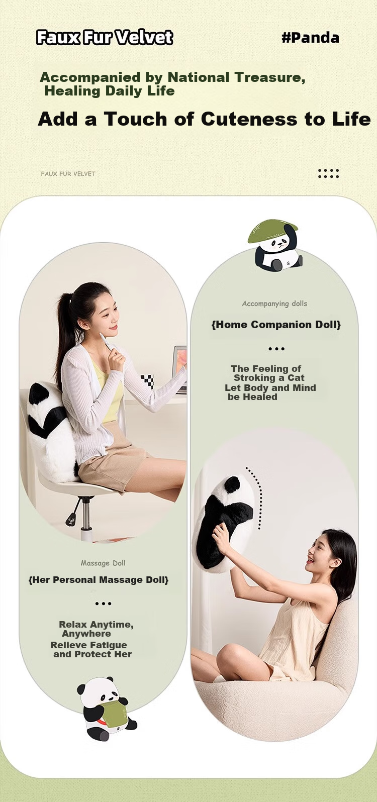 Wanhuo Children's Day Gift Graduation Gift for Teacher and Bestie Birthday Gift for Girls Unique High-End Practical Massage Pillow 19