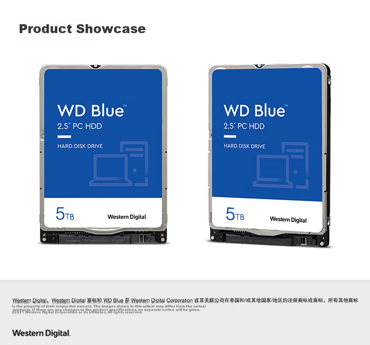 Western Digital (WD) 5TB Laptop Mechanical Hard Drive, WD Blue, SATA 4800 RPM to 128MB Cache, 15mm 2.5-Inch, WD50NPJZ 4