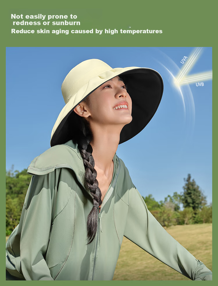 Beneunder Sun Protection Hat Women's Wide Brim Bucket Hat Men's Hiking Sun Hat Full Face UV Protection 6
