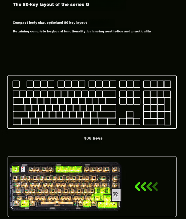CoolKiller CK75 Super Programmer Wired/wireless/blueTooth Triple-Mode Transparent Customizable Mechanical Keyboard with Ice Blade Switches And Linear Switches 15