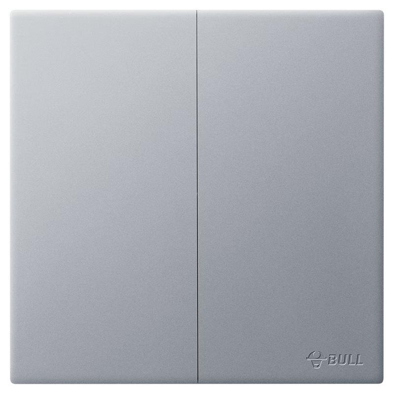 BULL G60 Series Two-Gang Multi-Control Switch Ultra-Thin Large Panel Switch G60K214 Moon Shadow Gray