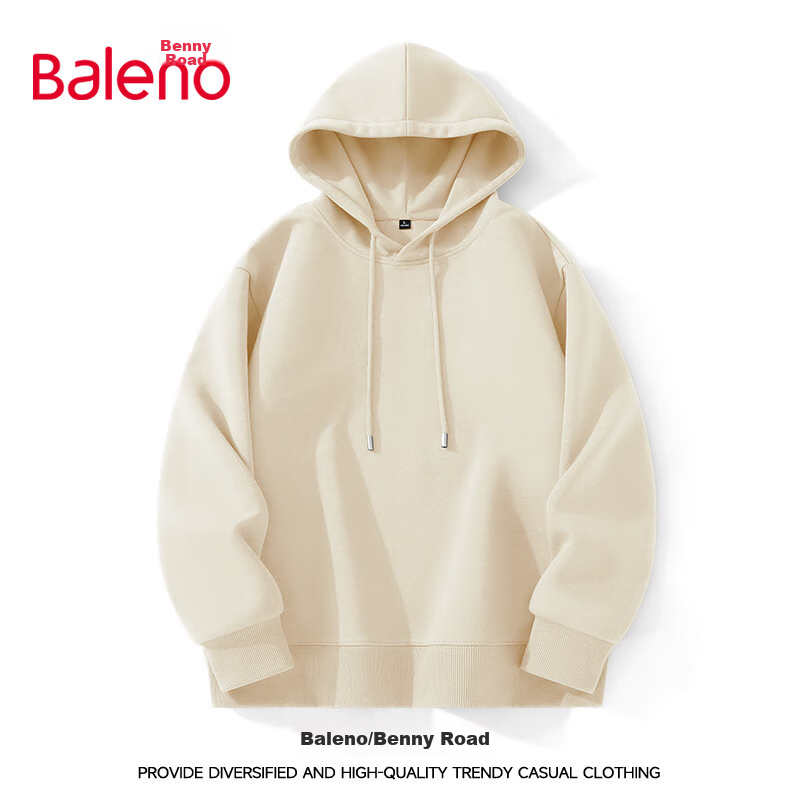 Baleno Hooded Sweatshirt for Men, Spring And Autumn Fashion Trendy Simple Oversized Hoodie, Loose Casual Solid Color Sweatshirt for Me