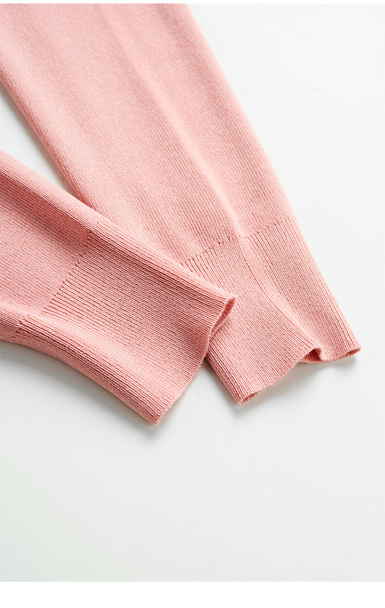 YANYEE Pink Versatile Knit Sweater for Women, 2025 Early Spring Simple Elegant Slimming V-Neck Long Sleeve Top, Pink, Size S 13