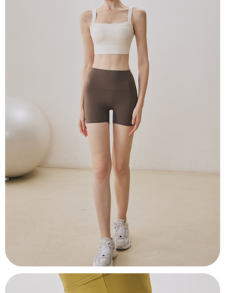 XUEXIMAN Women's Yoga Pants High-Waist Hip-Lifting Seamless One-Piece Sports Shorts Pilates Cycling Biker Shorts 14