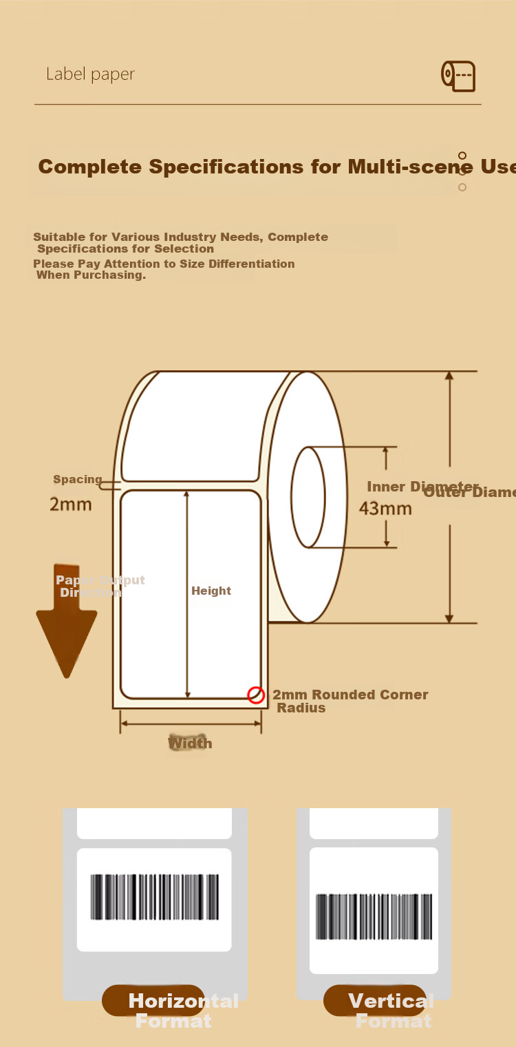 NVV 80mm*50mm*500 Sheets Triple-Protection Thermal Label Printing Paper Electronic Shipping Labels Express Logistics Self-Adhesive Cargo Material Barcode Paper SF8050 5