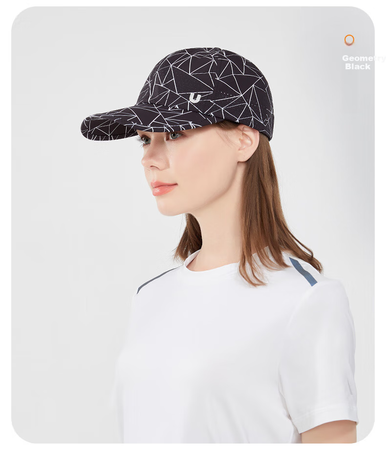 UV100 Cool-Feeling Baseball Cap for Men And Women, Lightweight Breathable UV Protection Ice Silk Sun Hat 22344 Dark Night Black 21