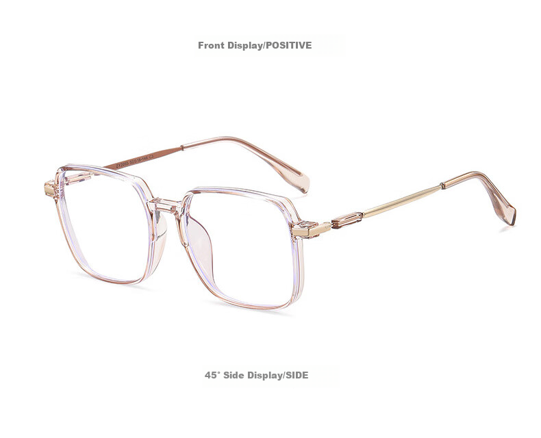 Siwangongli Blue Light Blocking Glasses for Women, Large Frame Non-Prescription Glasses, Korean Style Slimming Bare Face Glasses, Computer Eye Protection Glasses, Myopia Eyeglass Frames 8
