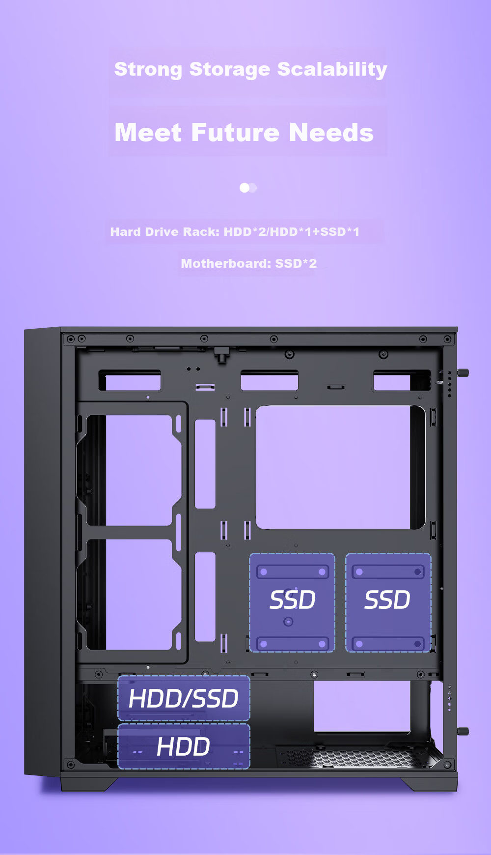 Thermaltake (Tt) Steel Shadow Wind S Black Case Water-Cooled Computer Tower (Supports EATX/Tempered Glass Side Panel/Supports 360mm Water Cooling/High Compatibility/4090 Graphics Card) 14