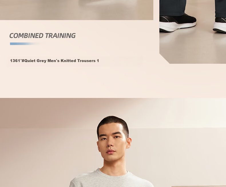 361° Men's Sports Pants, Spring Fleece-Lined Warm Casual Sweatpants, Straight-Leg Running Trousers for Men, 652344708D-4 48