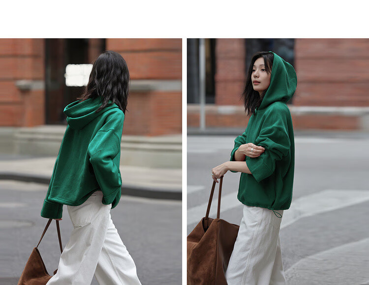 Dme [Retro Hoodie] Autumn And Winter Quality Online Hooded Long-Sleeve Fleece-Lined Sweatshirt, Women's Jacket 19