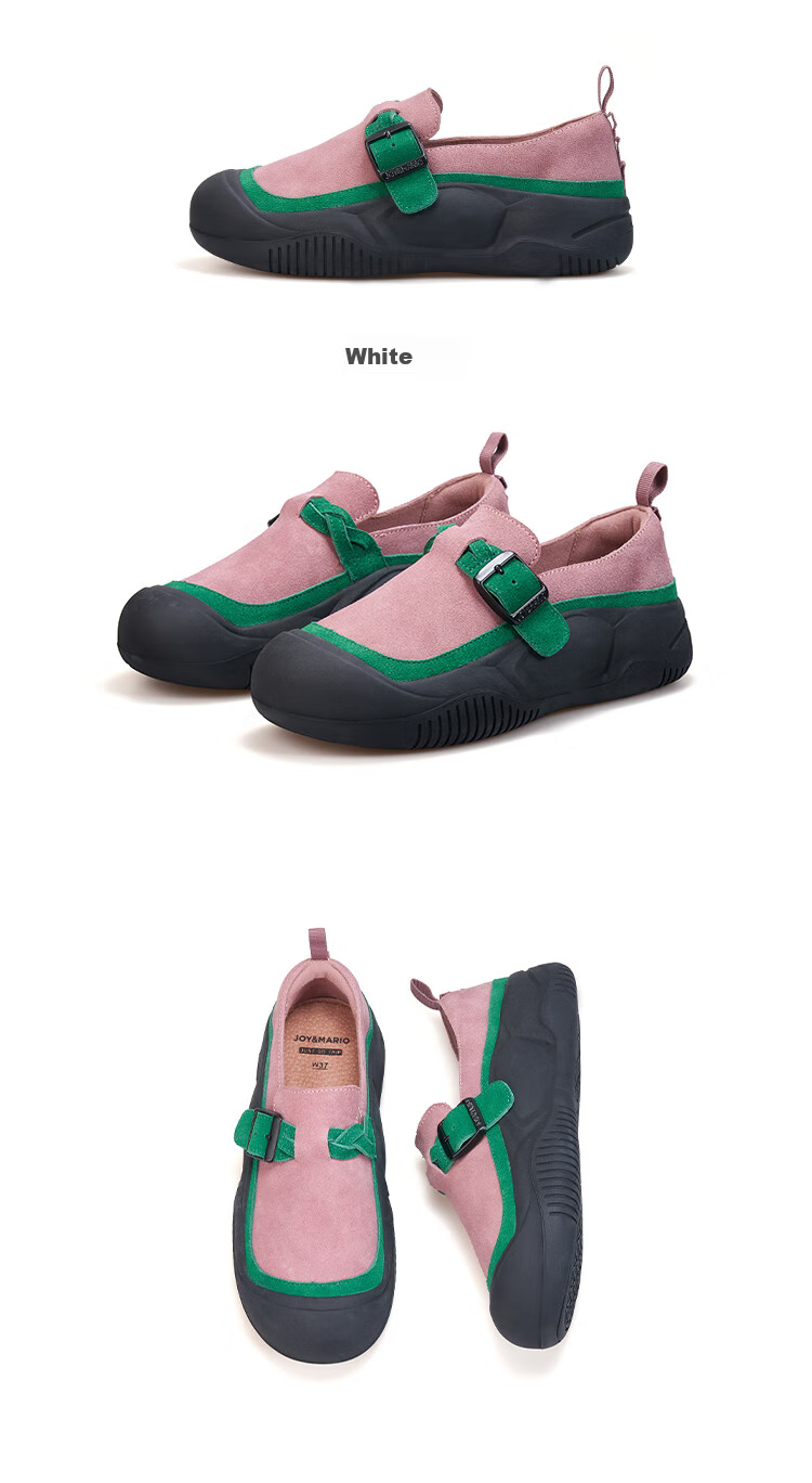J&M Loafers for Women, Autumn Thick-Soled Slip-On Lazy Retro Peas Shoes Casual Flats, Camel Color, Size 40 10