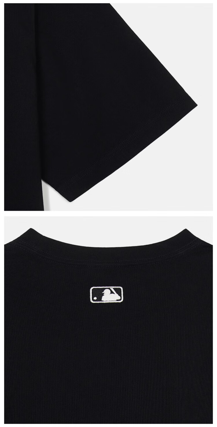 MLB Short-Sleeve T-Shirt for Men And Women, Couples' Solid Color Simple Casual Round Neck Tee, Fashionable New Style 3ATSB0253-50WHS 2