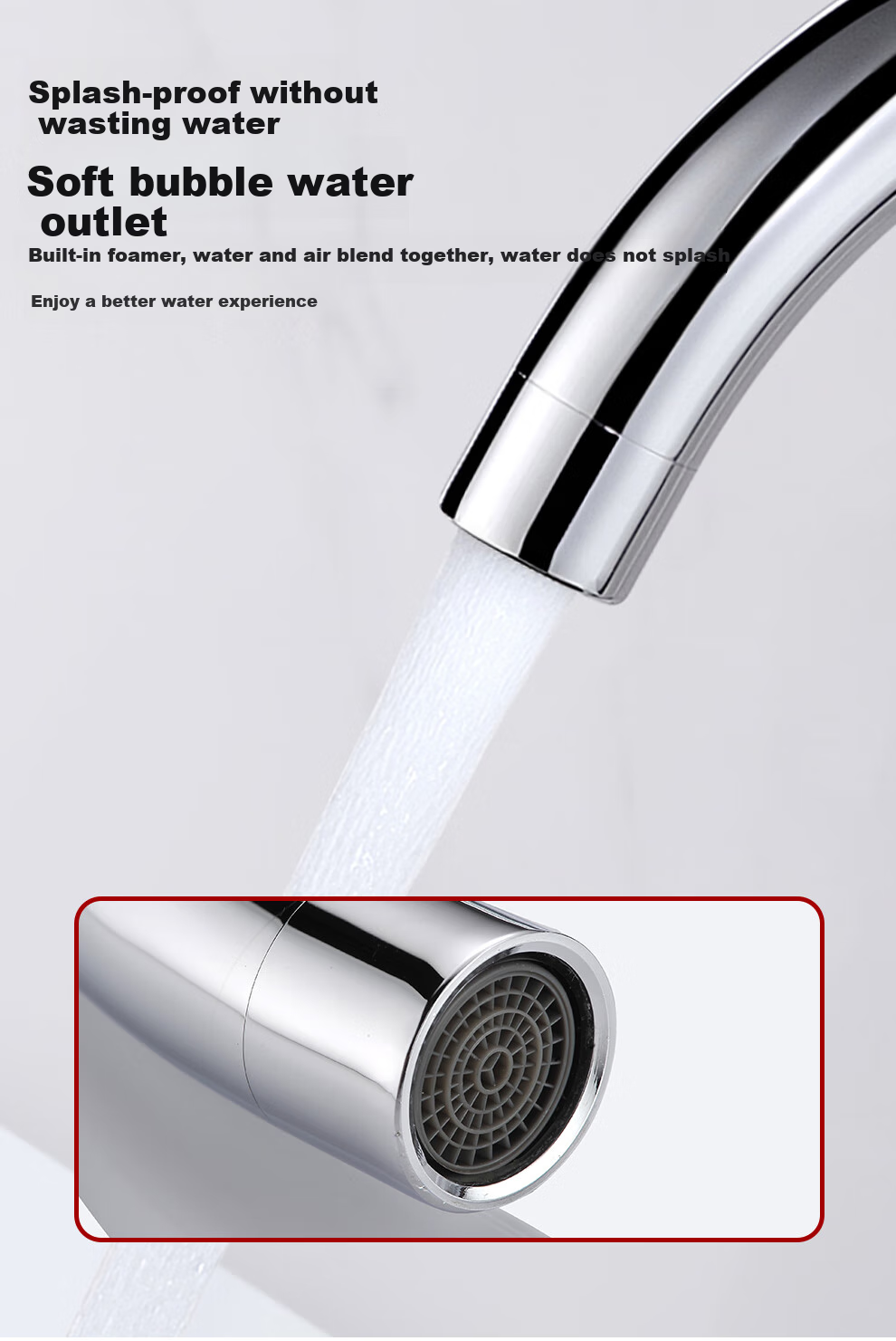 Larsd Kitchen Faucet, Hot And Cold Vegetable Washing Sink Faucet, Copper Body Sink Faucet, Rotatable Dishwashing Basin Faucet N2005 3