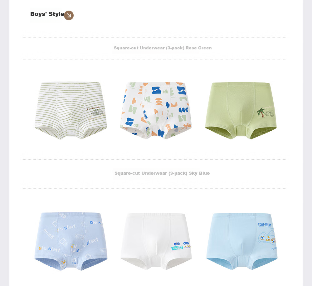 YEEHOO Children's Underwear Breathable 7A Antibacterial Baby Boxer Briefs Gift Set for Boys And Girls, Comfortable Shorts That Don't Pinch The PP 26