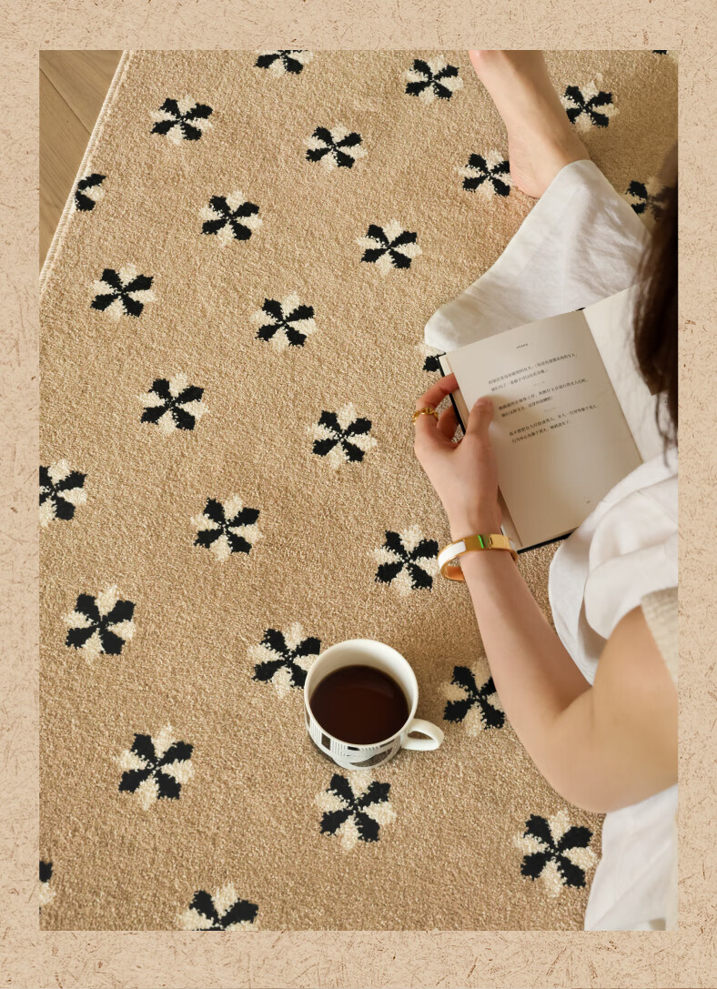 Saibosi Beautiful Champagne Gold Lucky Woven Entrance Mat, French-Style Non-Absorbent Hallway Doormat, Foot Mat for Entryway, 80X120CM 10