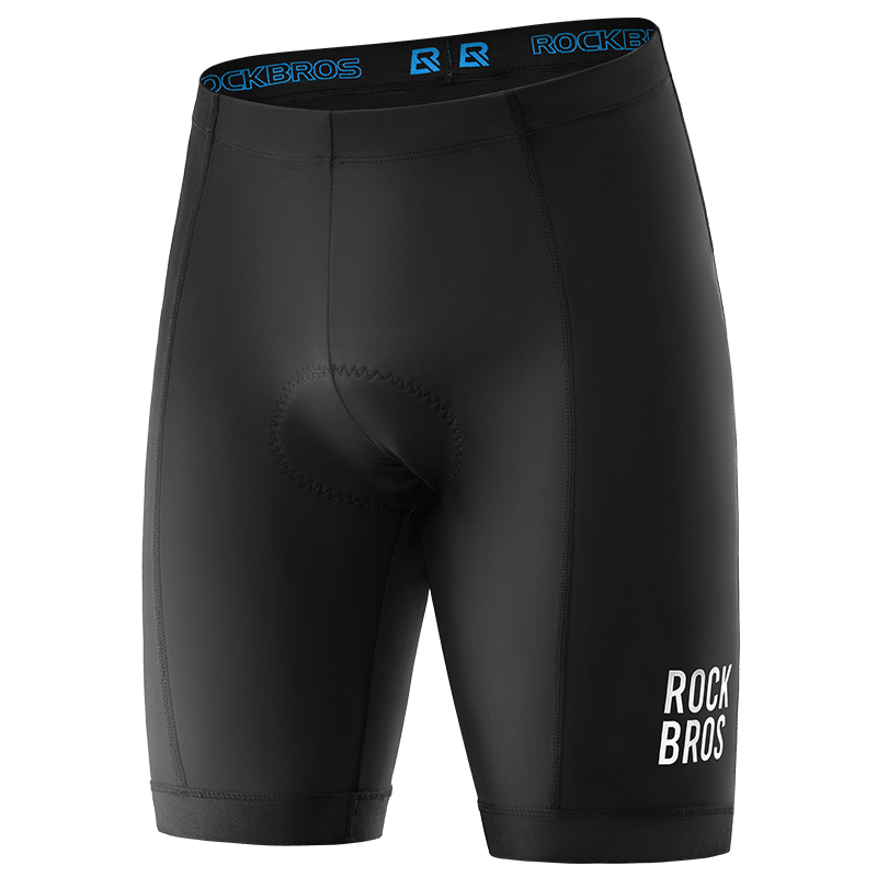 ROCKBROS Cycling Shorts for Men And Women, Mountain And Road Bike Shorts with Foam Cushioning, Summer Riding Wear, Black, XL