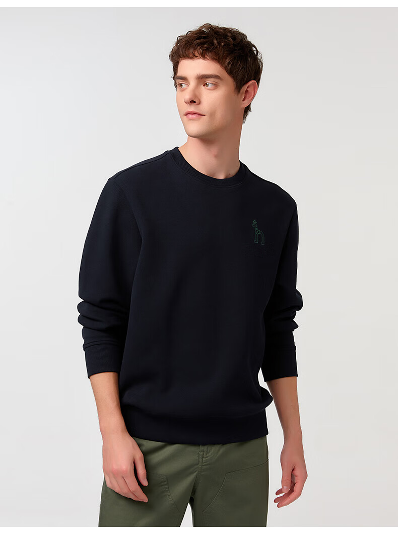 HAZZYS Men's Clothing, Long-Sleeve T-Shirt Casual Sweatshirt ABTZE0CAX68, Gray GE, 2XL (185/104A52) 5