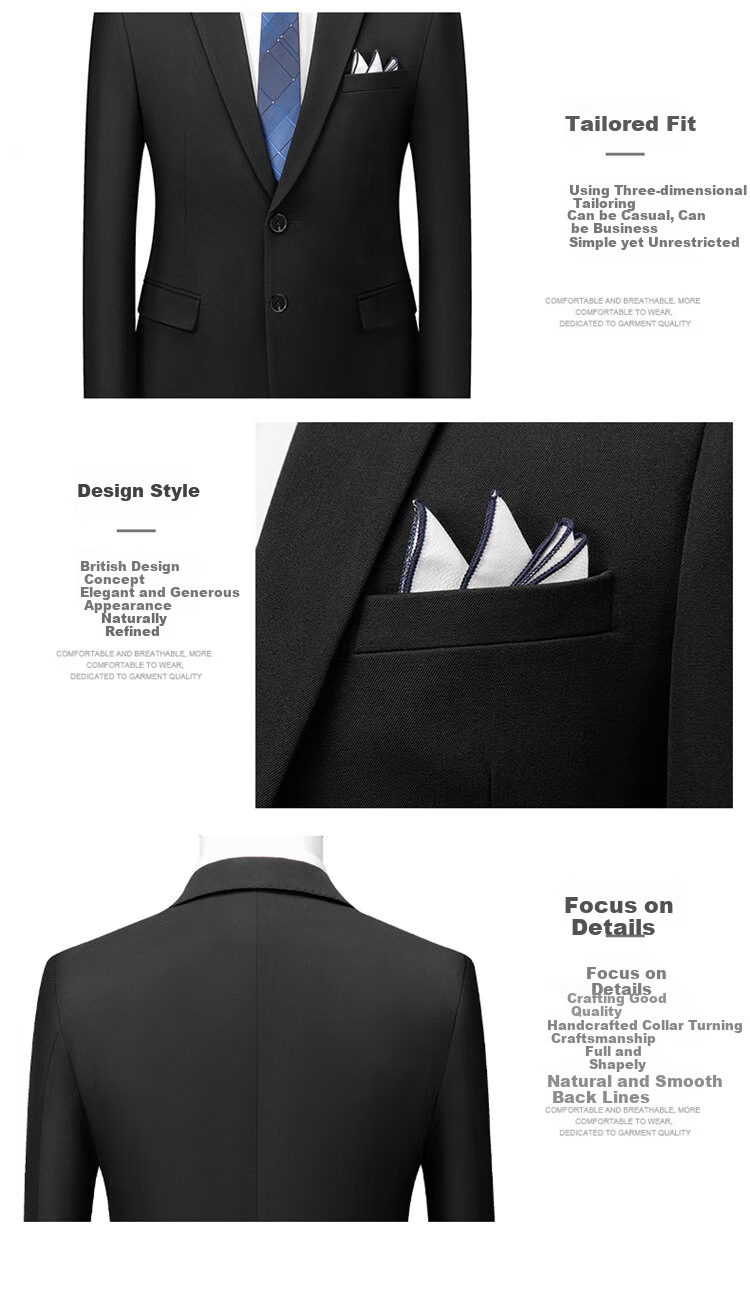 Ayoupang Large Size Suit Set for Men, Professional Commute Formal Wear, Groom And Groomsman Wedding Two-Piece Suit, Dark Gray, 4XL 22