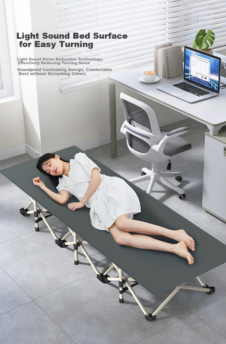 Restar Folding Bed Nap Bed Hospital Care Bed Portable Military Cot Office Nap Essential Flat Tube 3