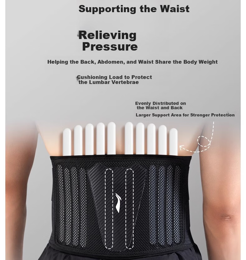 Li-Ning Back Support Belt for Men And Women, Sports Fitness Lumbar Disc Herniation Lumbar Muscle Strain Medical-Specific Warm Long-Sitting Support Waist Brace 12