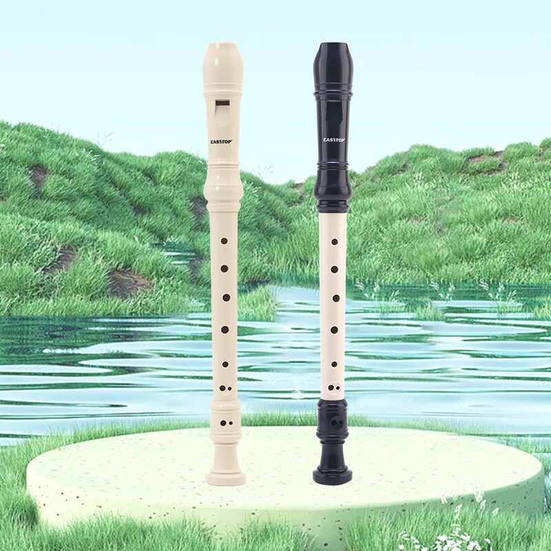 EAST TOP German Style 8-Hole Recorder for Elementary Students, Children, and Adults Beginner Musical Instrument, Off-White